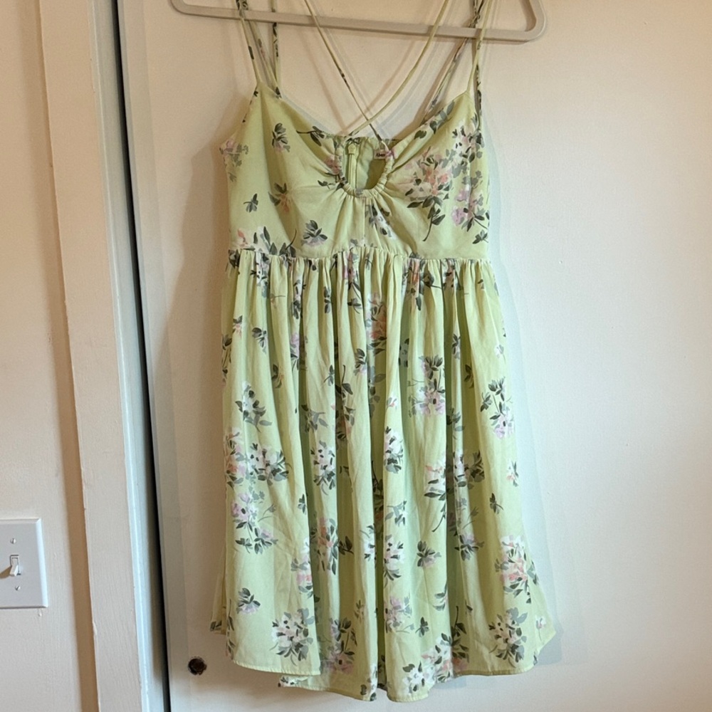Floral Light Green Abercrombie & Fitch Dress